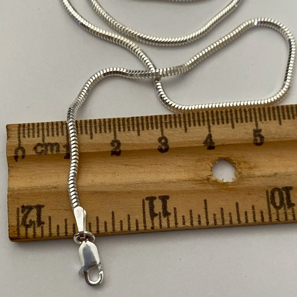 925 Silver 21.5” 2mm necklace snake chain unisex 21.5 inches